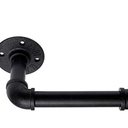 Industrial Pipe Toilet Paper Holder, DIY Vintage Rustic Paper Holder Towel Racks Heavy Duty Pipe Roll Tissue Holder with Mounting Screws for Bathroom, Bedroom, Kitchen (Black, 1)