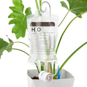 Plant Iv Drip Watering System,Iv Plant Watering Bag 350ml,Precisely Adjustable Drip Rate