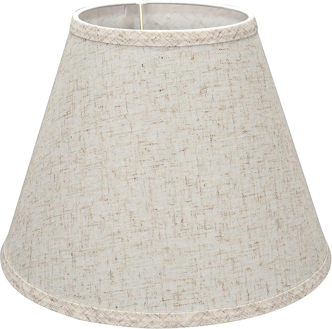 Aspen Creative 58877 Transitional Empire Shape Uno Construction Lamp Shade, Flaxen, 6" Top x 12" Bottom x 9" Slant Height