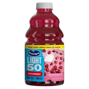 Ocean Spray Cran50 Cranberry Juice Cocktail Drink, 46 Fl Oz Bottle (Pack of 8) (46 Fl Oz (Pack of 8))