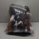 MUGINYU Brown Cowhide Comforter Set King, 8 Pieces Bed in a Bag Black White Cow Skin Print Western Farmhouse Animal Fur Bedding Set