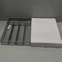 JANE EYRE Drawer Organizer, Cutlery Tray Silverware Flatware Storage Divider for Kitchen, Mesh Wire with Non-slip Foam Feet, 5 Component, Silver