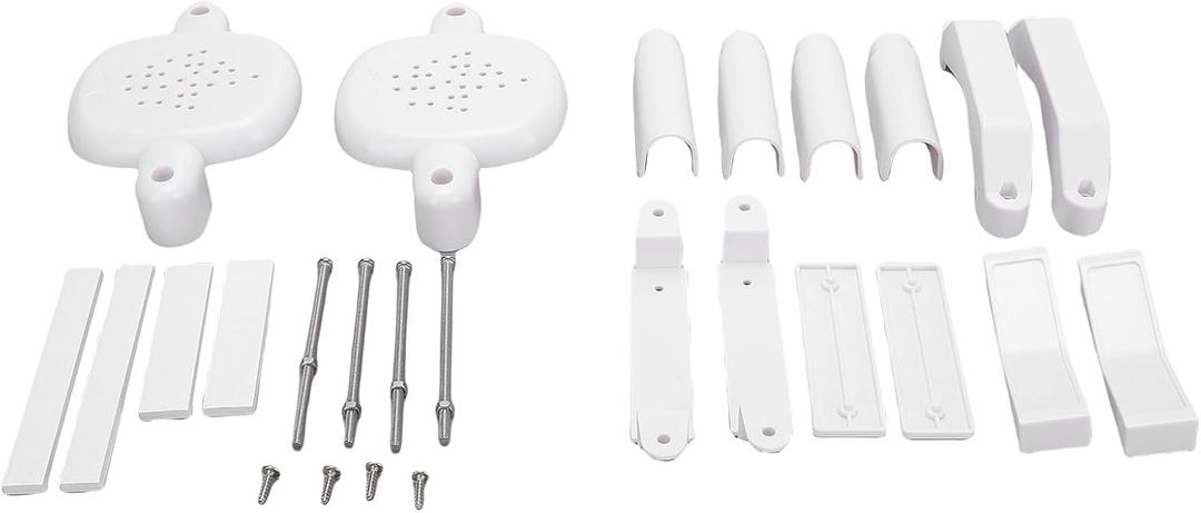 Generic Baby Gate Handrail Mount Base, Baby Gate Banister Base Strong Load Bearing for Metal Barrier Fence (White)