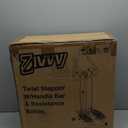 Stepper Machine with Resistance Bands, Mini Stepper with 300LBS Weight Capacity, Twist Stepper for Full Body Workout, Adjustable Step Height, Smooth and Quiet, Step Machine for Men Women