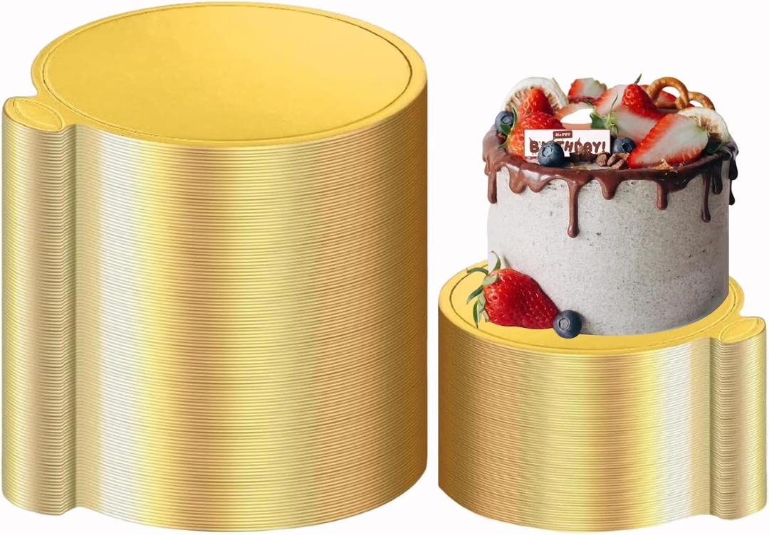 100PCS 4 Inch Round Mini Cake Boards,10.1cm Disposable Circle Mini Boards For Kitchen Wedding Baking Caking Pizza Dessert