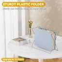 Plastic Extra Capacity Hanging File Folder Letter Size,Heavy Duty 2" Expandable File Folder with Tabs,Reinforced Job File Cabinet Folders,12 Pack Pastel Hang Folder for File Box Drawers Frame