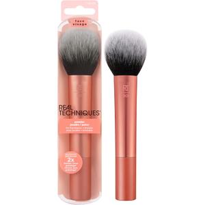Real Techniques Cruelty Free Powder Brush With Ultra Plush Custom Cut Synthetic Bristles and Extended Aluminum Ferrules to Build Coverage