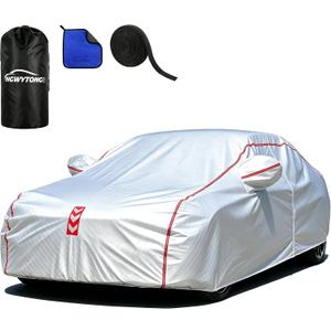 Car Cover, 360 Underbody Wrap Design, All-Weather Waterproof Car Cover, Suitable for Sedans, Vehicle Body Length 186 to 193 in (1Sdean-A2)