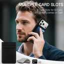 Phone Case Compatible with iPhone 17 Pro MaxCompatible with Magsafe, Detachable Magnetic Wallet Case and Card Holder. Black