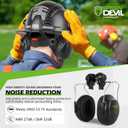 GREEN DEVIL Industrial Chainsaw Helmet with Face Shield Built in Visor and Ear Muffs 4 in 1 System ANSI Z89.1 Safety Hard Hat Adjustable Headgear Ideal for Forestry and Arborist Work Full Brim Style, One Size