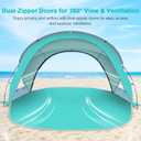 Gorich Beach Tent Sun Shelter with UPF50+ UV Protection for 1-2/3/4-5/6-7 Person, Lightweight & Portable Beach Shade Canopy with 2 Zippered Doors, Easy Setup Family Beach Umbrella