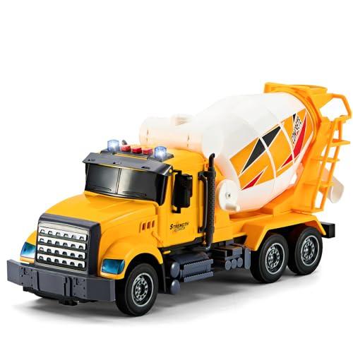 LerBao Large Cement Mixer Truck,Toys for 3 4 5 6 7 8 Year Old Boys, Lights and Sounds Truck Vehicles Toy for Kids Childs Toddlers Christmas Birthday Gift