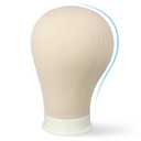 22 Inch Wig Head for Wig, Canvas Mannequin Head with Mount Hole, Manikin Head for Wig Making, Styling and Display, Head Contour More Realistic