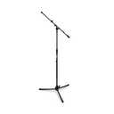 On-Stage MS9701B+ Heavy-Duty Euro-Boom Mic Stand (Setup for Vocal and Instrument Microphones, Adjustable Height, Portable, Folding, Tripod Base, Rubber Feet, Steel and Zinc, 5/8″-27 Threading, Black)