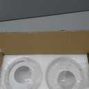 Retisee 2 Pcs 6 Inch Glass Lamp Shade Replacement Milky White Glass Globes Shade Frosted 2.67 Inches Fitter Opening Lighting Fixture Replacement Light Bulb Cover