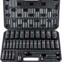 VEVOR 1/2" Drive Impact Socket Set, 34 Piece Socket Set Metric 8-36mm, 6 Point Cr-MO Alloy Steel for Auto Repair, Easy-to-Read Size Markings, Rugged Construction, Includes Storage Case