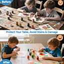 3 x Shelf Liners 16 in x 20 ft Self-Adhesive EVA Drawer Mats, Cupboard Protector, Kitchen Cabinet Lining Fridge Liner (Clear Flat Dot, 40.7x610cm)