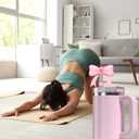 4 x 4Pcs Bow Straw Toppers for Stanley Cup 30&40Oz, 10mm Silicone Cute Straw Covers Cap for Stanley Cup Tumbler Accessories