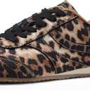 LUCKY STEP Women's Fashion Sneakers Low Profile Trending Lightweight Comfortable Casual Walking Workout Retro Athletic Low Top Tennis Shoes (11, Leopard)