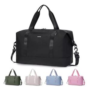 AWS Travel Duffel Bag, Water Resistant Weekender Bag Carry On Bags for Women, Sport Gym Bags for Men, Hospital Bag for Labor and Delivery, Overnight Bag Luggage Bag with Trolley Sleeve, 30L Black