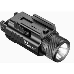 EZshoot 2000 Lumen Pistol Light with Quick Release, Magnetic Rechargeable Pistol Flashlight with Adjustable Slide Rail, Picatinny Flashlight with Strobe Mode for Home Defense, Hunting