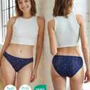 Neione Period Underwear Menstrual Panties Comfortable Modal Bikini Cheeky Briefs for Women Girls (S)