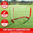 GoSports Elite Soccer Goals -  6 x 4 ft Portable Soccer Nets for Games or Practice - Includes 6 Cones, Carrying Case, and Ground Stakes