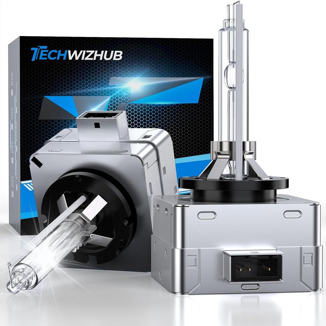 D1S Xenon HID Bulbs, 6000K 35W Cool White High/Low Beam 66144 66140 85140 85415 Replacement Bulb, Easy Installation, Pack of 2