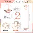 Therwen 20 Pcs Metal Table Numbers 1-20 Table Numbers for Wedding Reception 12 Inch Stainless Steel Party Desk Figure with Sturdy Holder Base for Banquet Wedding Party Event Catering(Rose Gold)