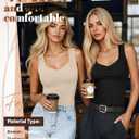 3 Pack Women's Thermal Tank Tops Sleeveless Fleece Underwear Tops Sweetheart Neck Camisole Warm Base Layer (XL)