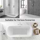 Shower Mat Non Slip Bathtub Mat - 36 x 16 Inch Eco-Friendly Soft Bath Mat for Tub Non Slip Shower Mats for Inside Shower with Suction Cups and Drain Holes, Bath Tub Mat, Grey