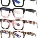 Reading Glasses for Women Men Blue Light Blocking Readers (1.75 x, Black, Pink Tortoise, Blackpink, Tortoise)