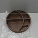 Wooden Crescent Moon Shelf Wall Decor - Decorative Boho Home Hanging Display Shelf for Bedroom, Dorm, Nursery - Easy Mount Storage for Crystals and Essential Oils - 14 x 14 x 3.5 (Brown)