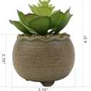 allgala Small Desktop Artificial Succulent Plant Indoor and Outdoor Indoor Fake Plants with Natural Clay Pot