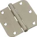 National Hardware N830-328 V512R5/8 Door Hinges in Satin Nickel, 3 pack,3-1/2 Inch