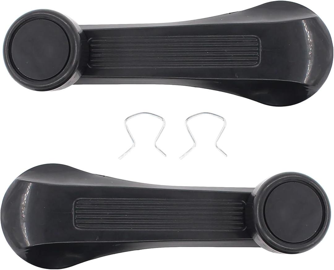 ApplianPar 2Pcs Black Car Window Winder Crank Door Handle Manual Regulators for Honda Civic 1984-2000