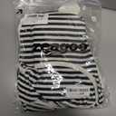 Zeagoo Women's Long Sleeve Scoop Neck Shirts Casual Slim Fit Rib Knit Tops Summer Fall Basic Business Work Tee (Black+white+stripes)