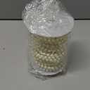 Flat Pearl Garland String 27 Yards, 6MM Half-Round Beaded Spool Roll Crafts for Wedding Decoration (Ivory)