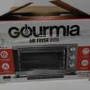 Gourmia GTF7350 6-in-1 Multi-function, Stainless Steel Air Fryer Oven - 6 Cooking Functions - Fry Basket, Oven Rack, Baking Pan & Crumb Tray, Included + Recipe Book (Silver)