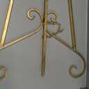 Deco 79 Metal Scroll Large Free Standing Adjustable Display Stand Easel with Chain Support, 22" x 21" x 46", Gold