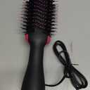Dual Voltage Hair Dryer Brush with Negative Ion Anti-frizz Styler - Hot Air Volumizer for 110V-120V/220V-240V European and Travel Use