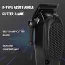 Men's Hair Clippers for Professional Hair Trimmer Cordless Rechargeable Powerful Beard Trimmer Hair Cutting Grooming Tool