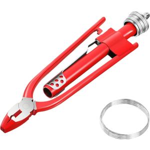 6 Inch Safety Wire Pliers with 33 FT Safety Wires, Wire Twisting Tool Heavy Duty Lock Wires Pliers Automatic Metal Lock Twister for Aircraft Auto Industry Vehicles Machinery