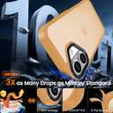 4 x DEERLAMN Magnetic Matte Case for iPhone 16 with Screen Protector, [Compatible with MagSafe][Military Grade Drop Protection] Slim Translucent Shockproof Protective Phone Cover, Yellow Bronze