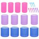 Hair Rollers for Blowout Look Long Hair, 21 PCS Self Grip Hair Rollers for Long Medium Short Hair Styling Curling Tools DIY Hair Curlers to Sleep In (Multi-color-21)