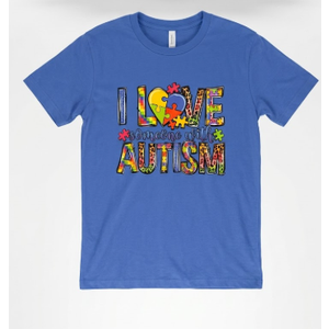 I Love Someone With Autism Shirt, Blue, 2XL