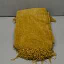 CozeCube Chenille Throw Blanket for Couch, Cozy Plush Fuzzy Decorative Harvest Gold Blanket with Fringe Tassels, Lightweight Throws for Bed Sofa Gift Home Decor, 50"X60"