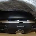 Pizza Oven Indoor, 12 Inch Retro Pizza Maker, Rapid Heating 800F, 1200W Glazed Ceramic Stone Electric Pizza Cooker, Two-button Precise Temperature Control, Viewing Window for Precise Cooking (Black)