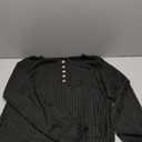 MixShe Womens Henley Sweaters 2026 Fall Winter Ribbed Knit V Neck Button Pullover Long Sleeve Tops, L