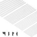 32 Pcs Miniature Dollhouse Accessories on 1:12 Scale 9.8" Long Miniature Dollhouse Trims Skirting Board Moulding Cornice Plastic Trims Finishing Corner DIY Trim Kit for Mini Dollhouse Decor